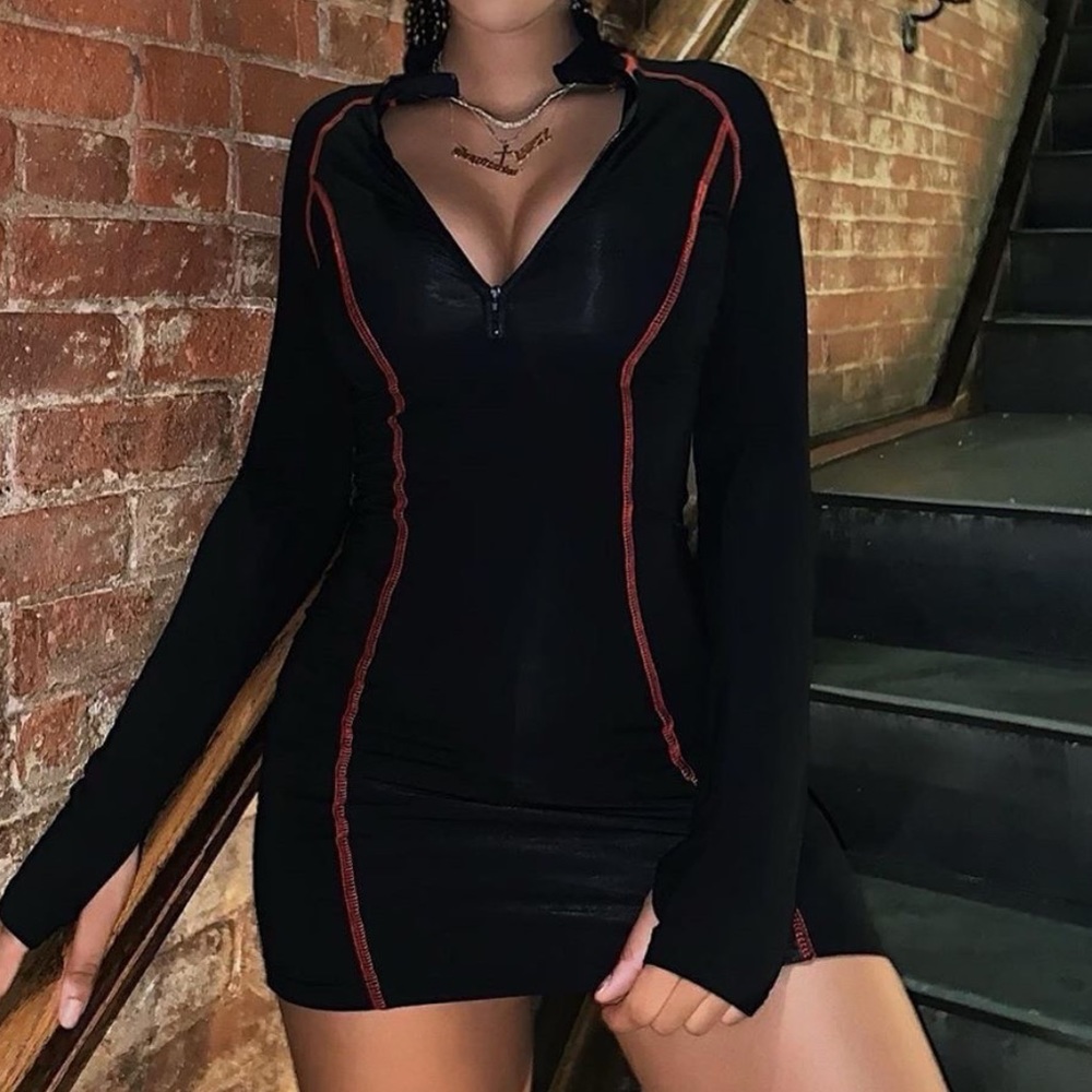 Sorella Boutique Contrast Stitch Dress SOLD